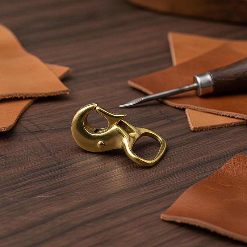 Hook Eye Fastener - Solid Brass Trigger Snap Hook Eagle