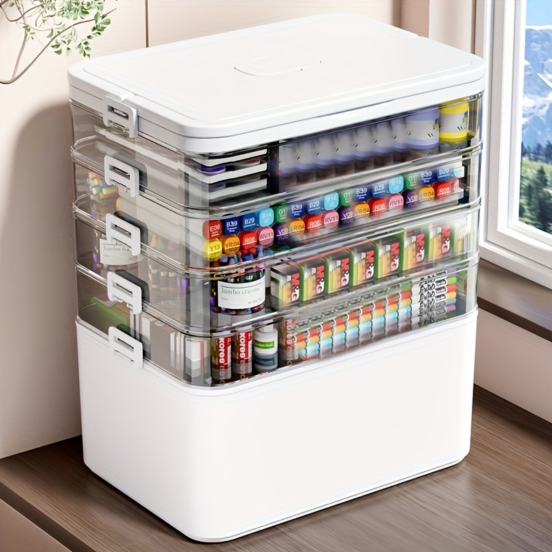 Sewing Necessities - Multifunctional Multi-Layer Storage Box with Handle,