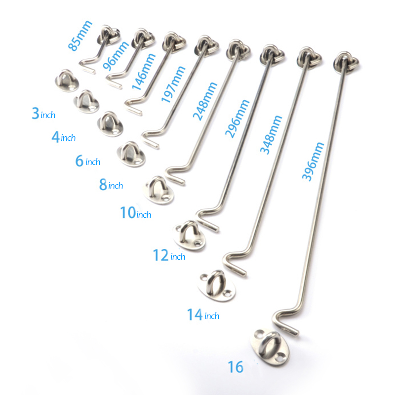 2Pcs Old style Window Brace Wi - Hook Eye Fastener 评论和价格
