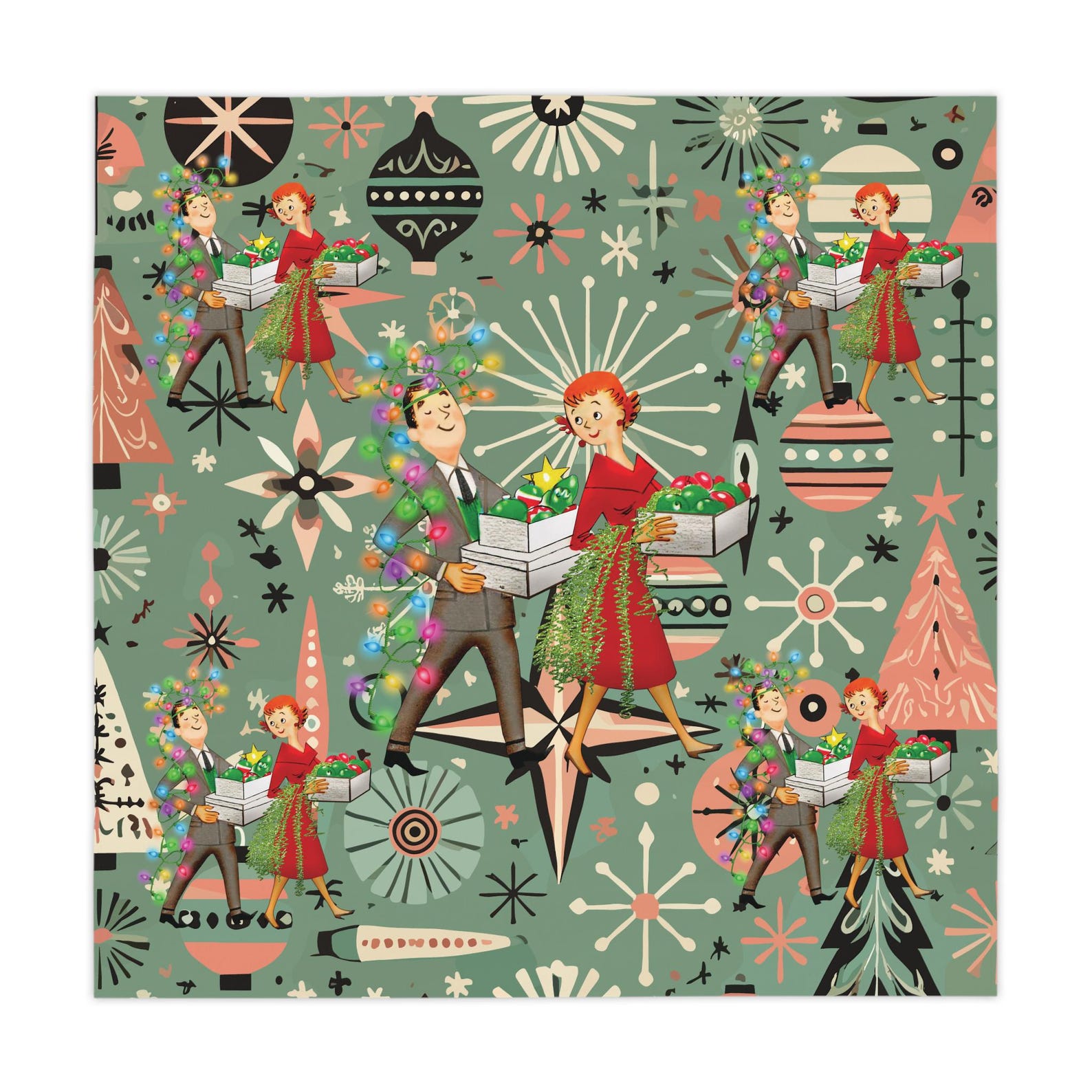 Retro 1950s Kitsch Christmas S - Century Textile & Sewing Supply Saskatoon Sk 评论和价格