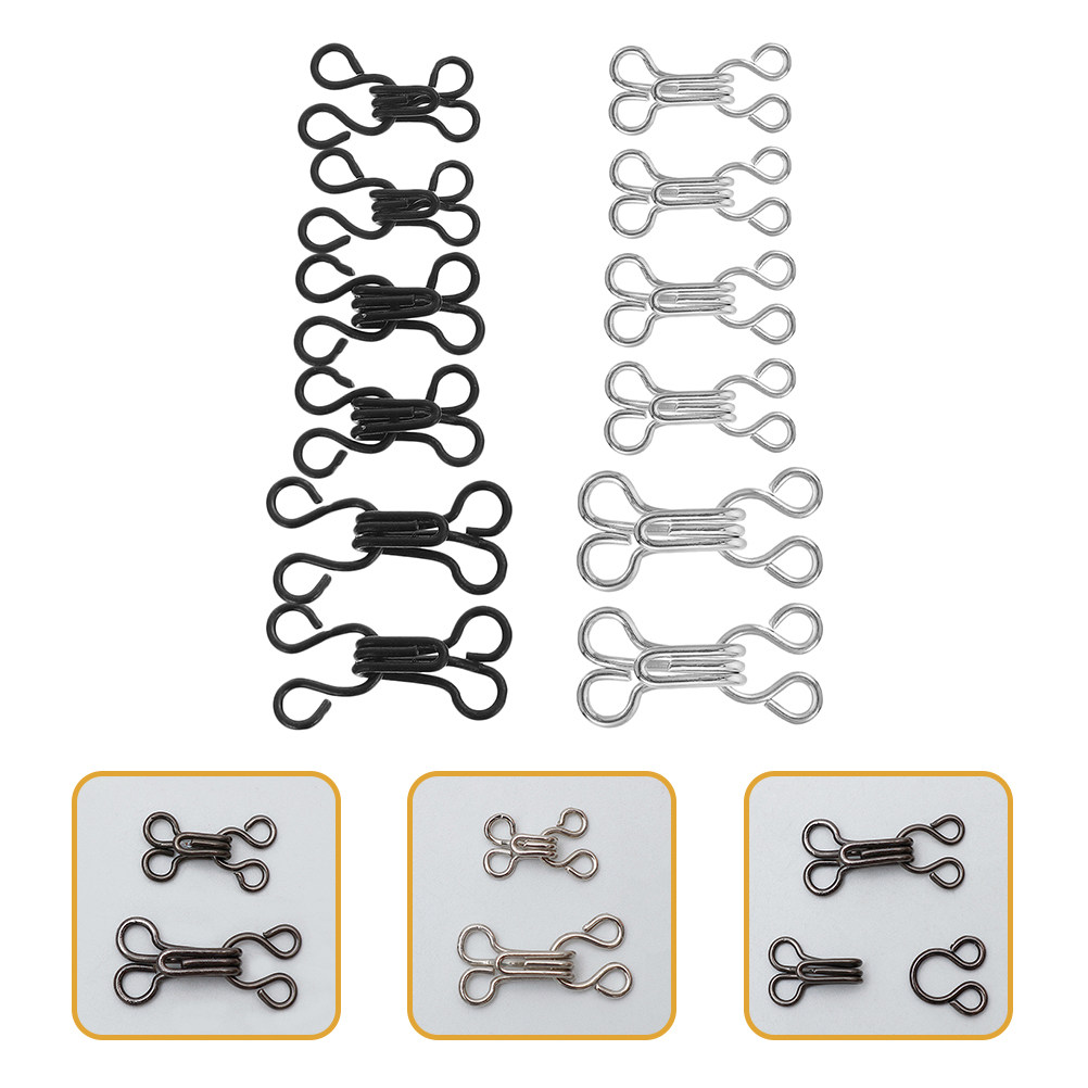 120Pcs Clothes Hooks Sewing Ey - Hook Eye Fastener 评论和价格