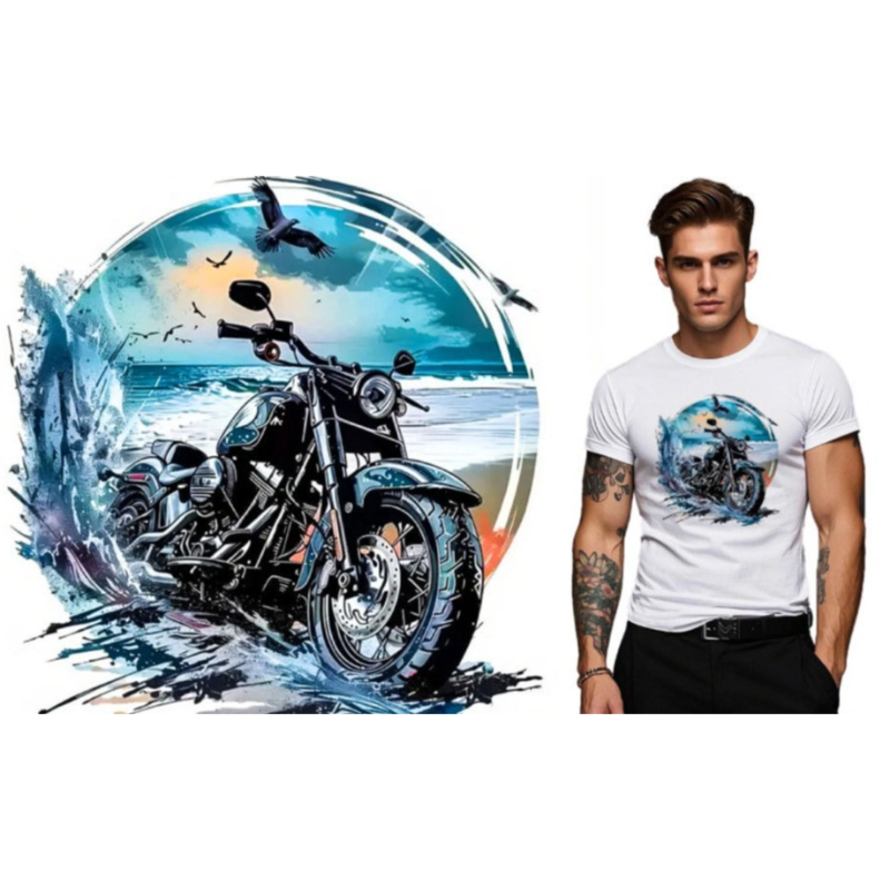 Custom Biker Style Pattern DTF - Iron On Patch 评论和价格