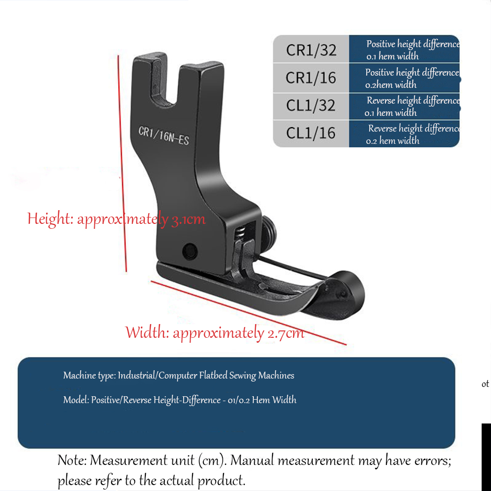 Black Titanium Steel High-Low  - Rolled Hem Foot 评论和价格