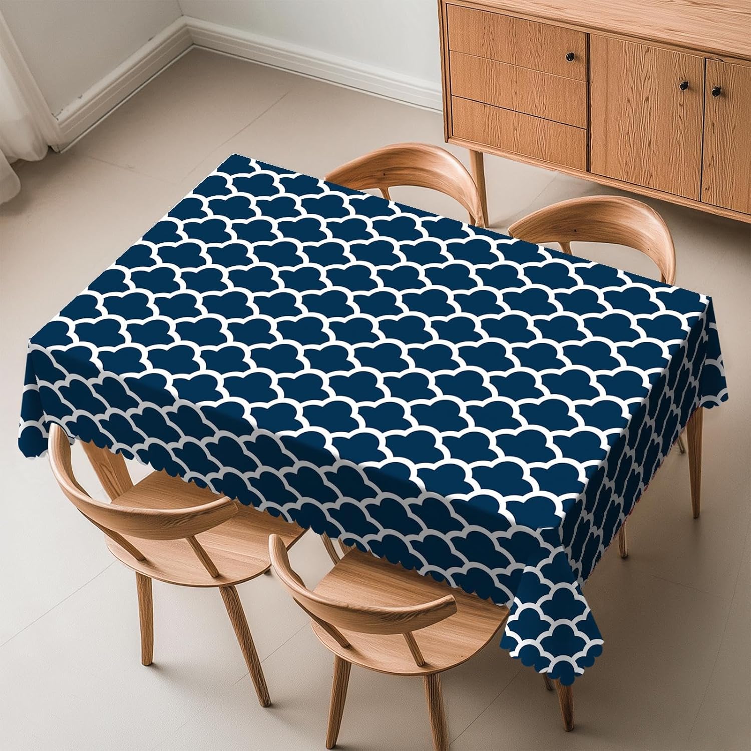 Blue Tablecloth Navy Cloud Sea - Century Textile & Sewing Supply Saskatoon Sk 评论和价格