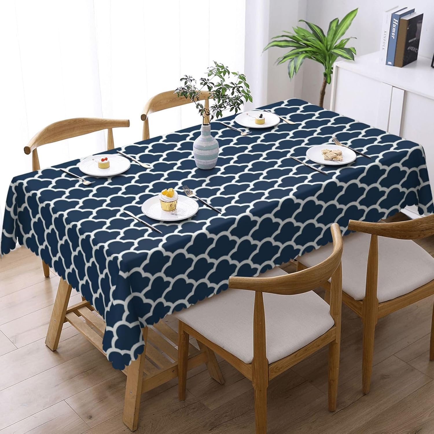 Blue Tablecloth Navy Cloud Sea - Century Textile & Sewing Supply Saskatoon Sk 评论和价格