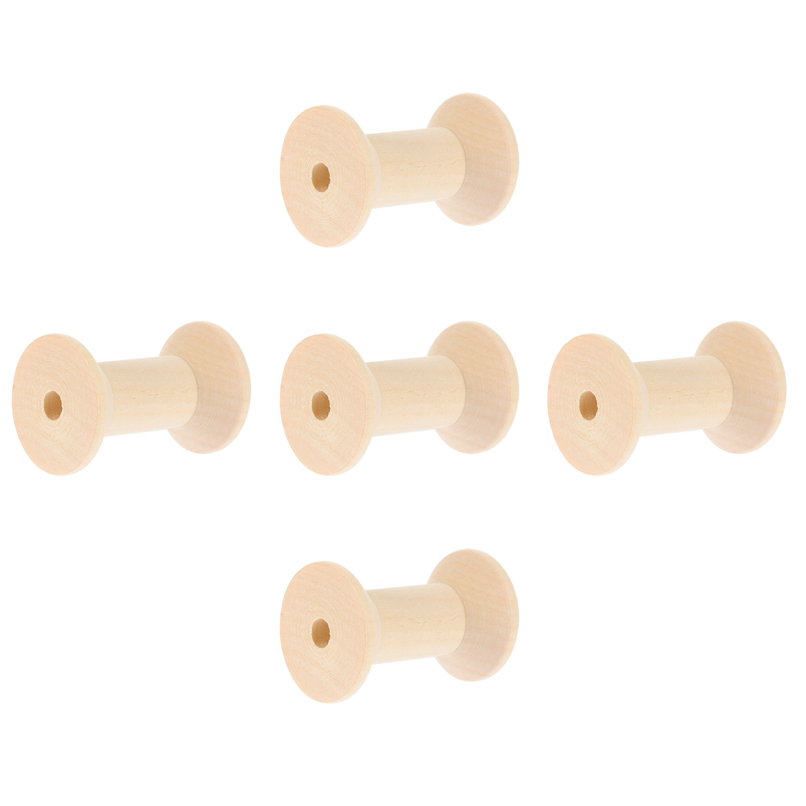 5Pcs Natural Wooden Spools Woo - Sewing Knit 评论和价格