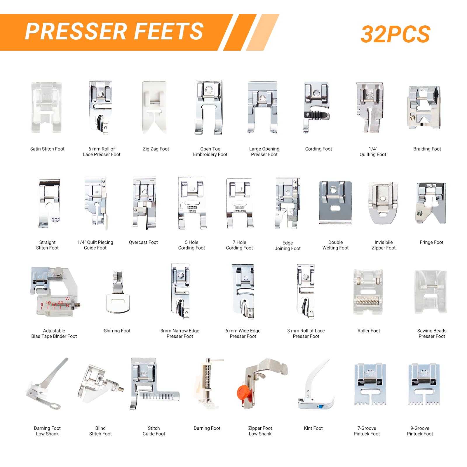 32 in 1 Multi-Function Sewing  - Zipper Foot Presser 评论和价格