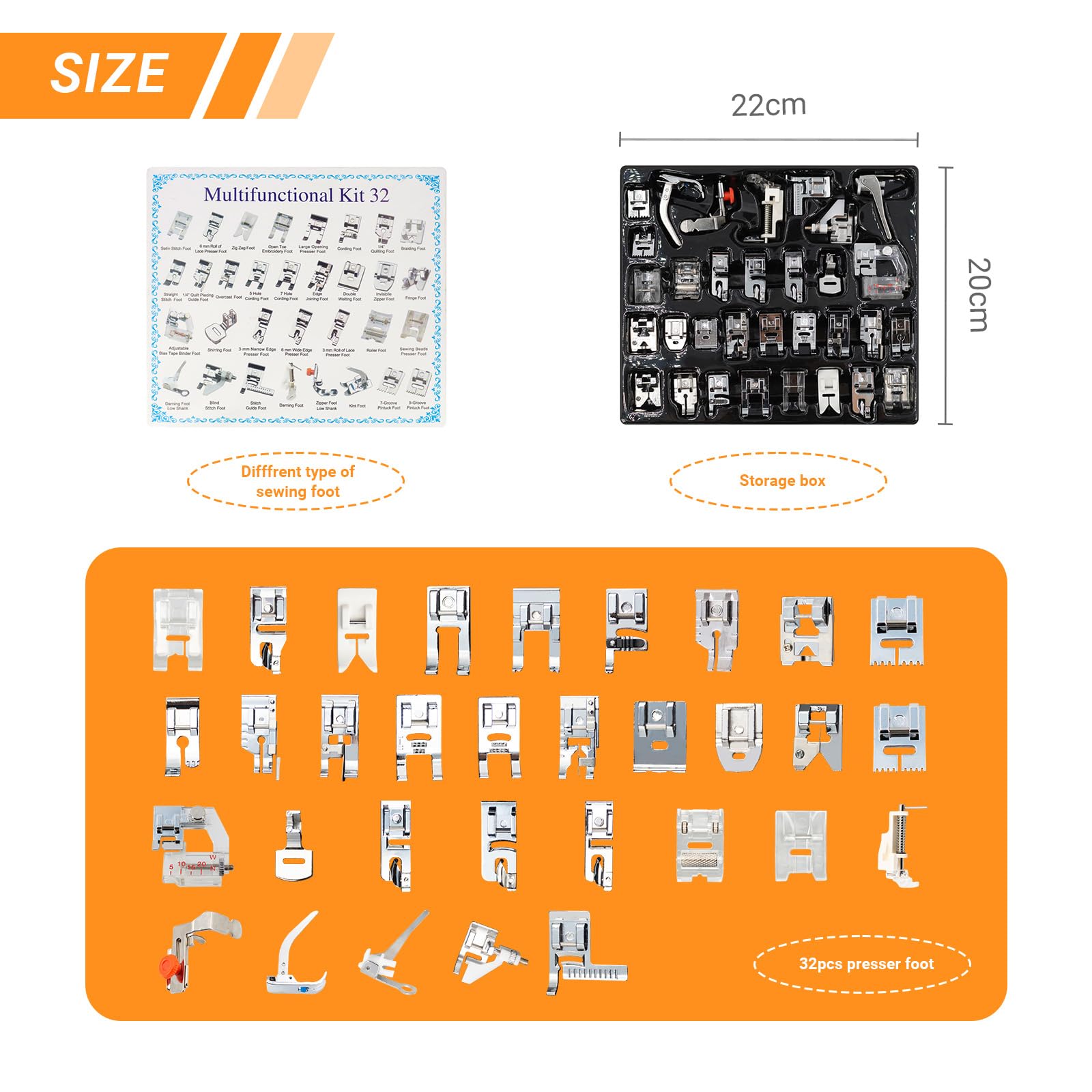 32 in 1 Multi-Function Sewing  - Zipper Foot Presser 评论和价格