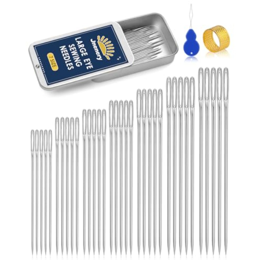 Large Eye Sewing Needles, 7 Si - Sewing Repair 评论和价格
